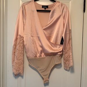 Lulu’s silk and lace bodysuit